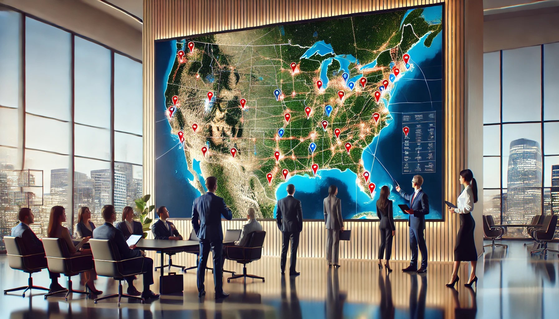 business people in a corporate business meeting about land realestate